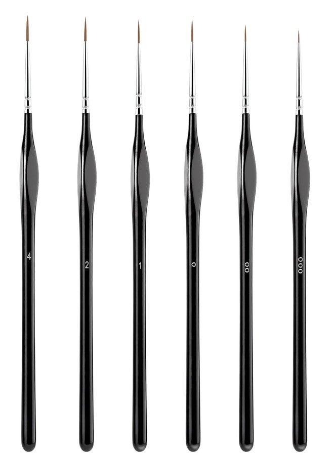 COLBEX Miniature Paint Brushes, Fine Paint Brushe Detail Paint Brushes with Ergonomics Grip Handles Fine Tip Paint Brush for Crafts Acrylic Watercolor Oil Face Paint by Number (6 Pcs) - Image 1
